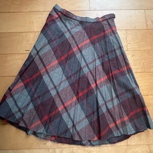 Vintage wool plaid skirt
